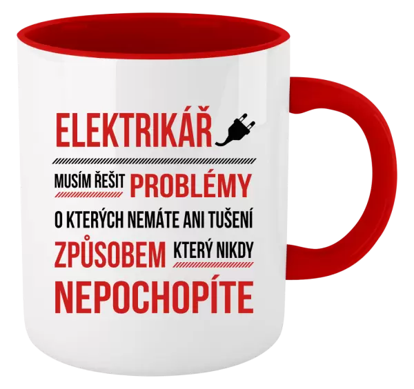 Hrnek Musím řešit problémy - elektrikář