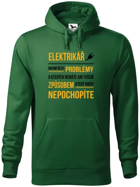 Pánská mikina Musím řešit problémy - elektrikář