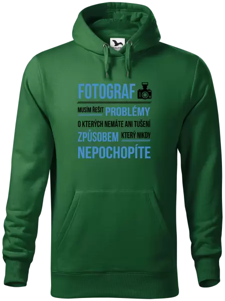 Pánská mikina Musím řešit problémy - fotograf