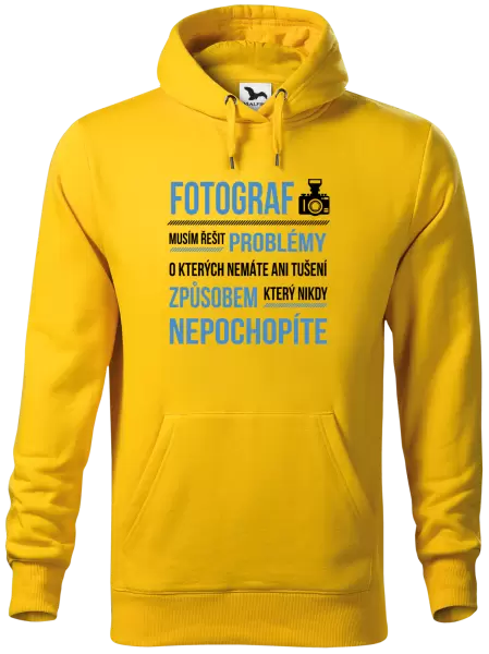 Pánská mikina Musím řešit problémy - fotograf