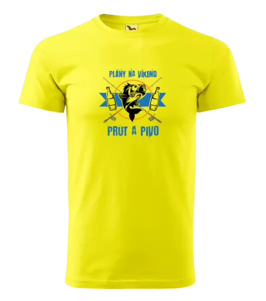 Pánské tričko Plány na víkend - prut a pivo