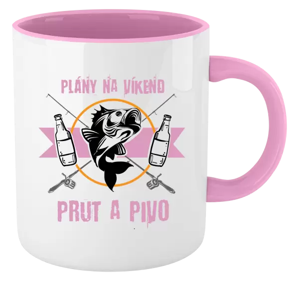 Hrnek Plány na víkend - prut a pivo