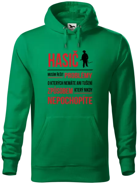 Pánská mikina Musím řešit problémy - hasič