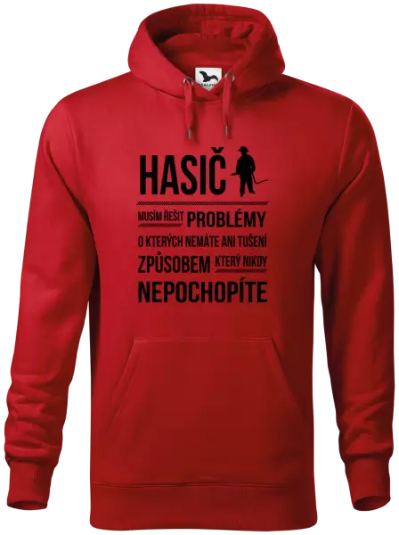 Pánská mikina Musím řešit problémy - hasič