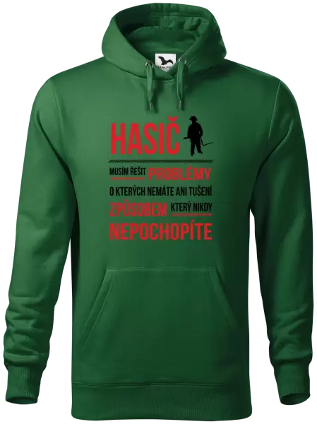 Pánská mikina Musím řešit problémy - hasič