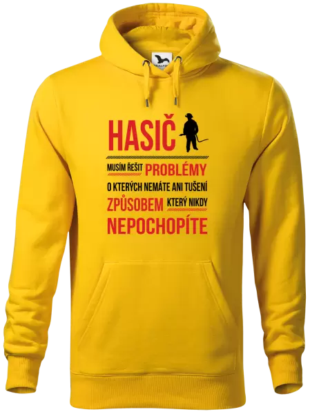 Pánská mikina Musím řešit problémy - hasič