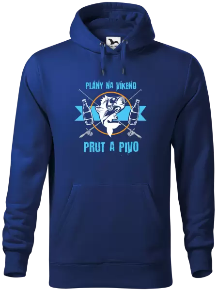 Pánská mikina Plány na víkend - prut a pivo