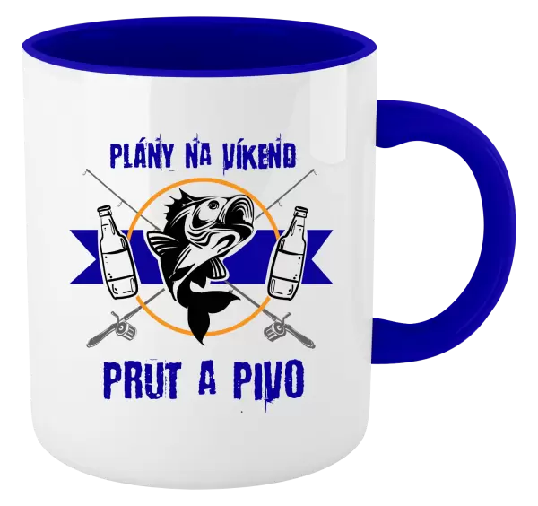 Hrnek Plány na víkend - prut a pivo