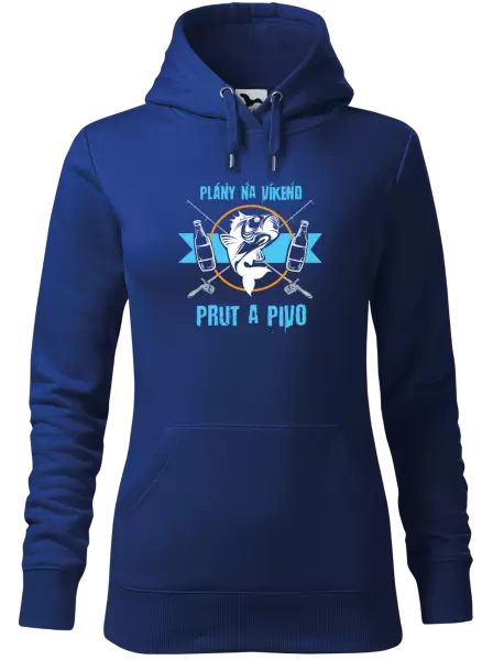 Dámská mikina Plány na víkend - prut a pivo