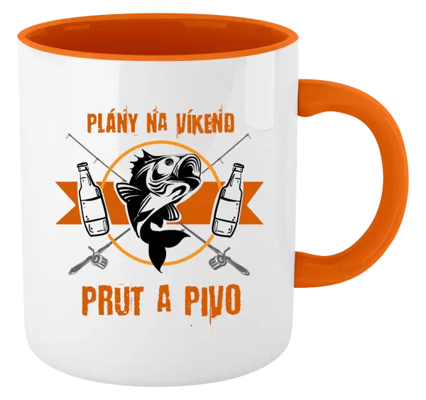 Hrnek Plány na víkend - prut a pivo