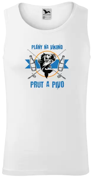 Pánské tílko Plány na víkend - prut a pivo