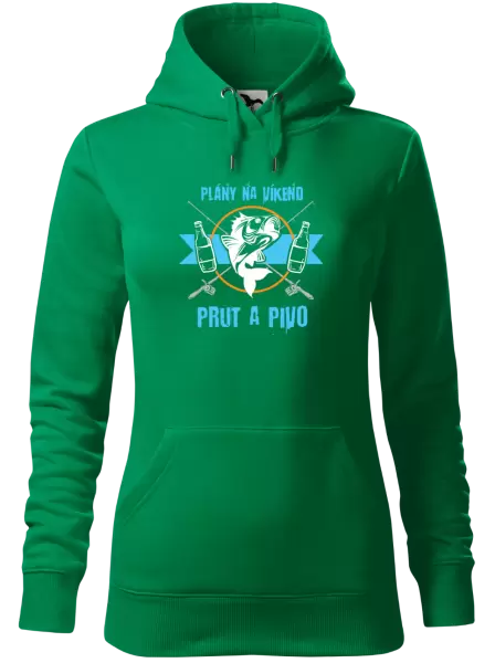 Dámská mikina Plány na víkend - prut a pivo