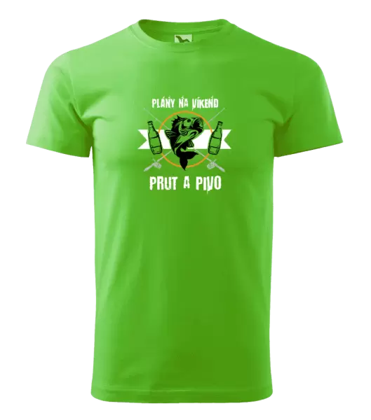 Pánské tričko Plány na víkend - prut a pivo