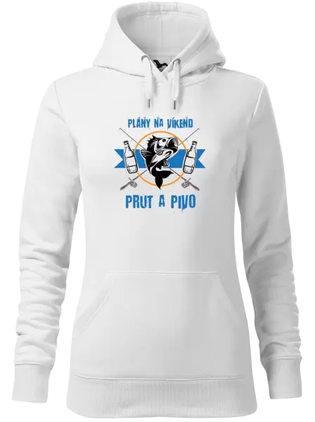 Dámská mikina Plány na víkend - prut a pivo