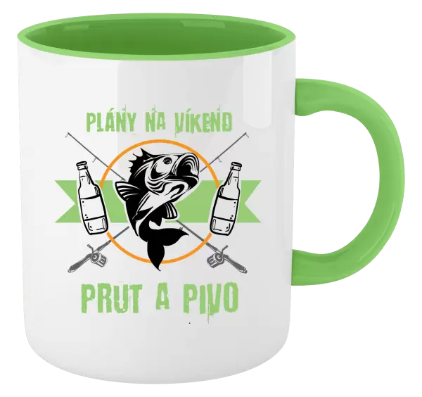 Hrnek Plány na víkend - prut a pivo