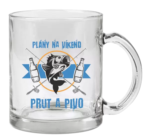 Hrnek Plány na víkend - prut a pivo