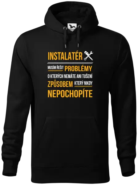 Pánská mikina Musím řešit problémy - instalatér