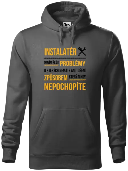 Pánská mikina Musím řešit problémy - instalatér