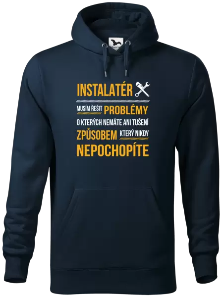 Pánská mikina Musím řešit problémy - instalatér
