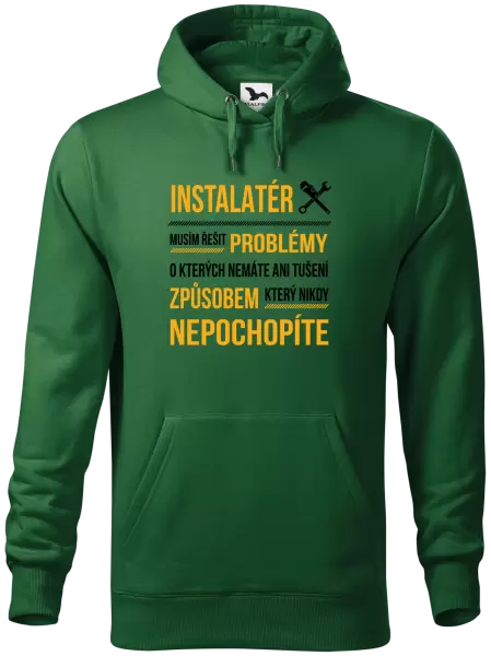 Pánská mikina Musím řešit problémy - instalatér