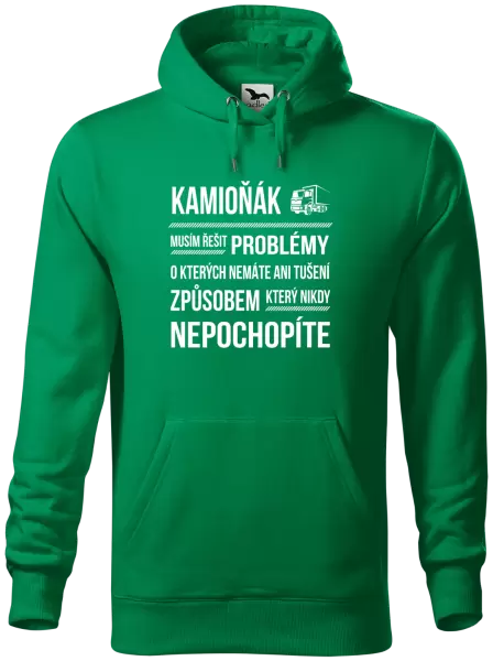 Pánská mikina Musím řešit problémy - kamioňák