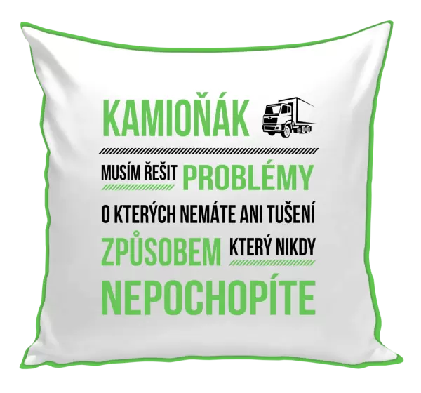 Polštář Musím řešit problémy - kamioňák