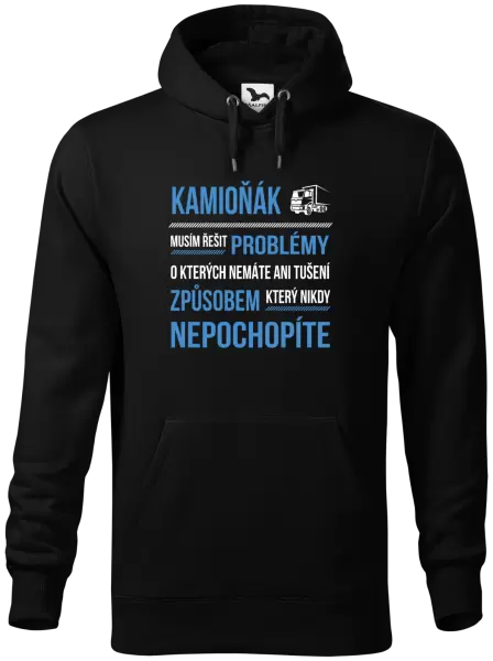Pánská mikina Musím řešit problémy - kamioňák
