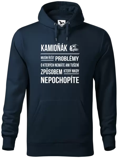 Pánská mikina Musím řešit problémy - kamioňák
