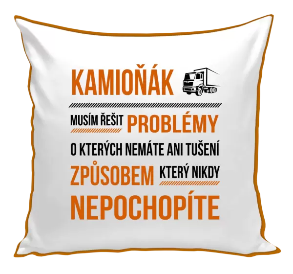 Polštář Musím řešit problémy - kamioňák