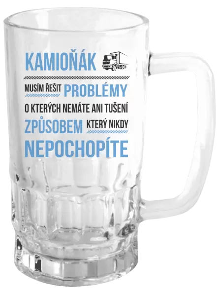 Půllitr Musím řešit problémy - kamioňák