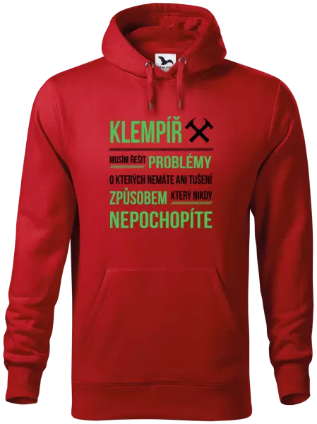 Pánská mikina Musím řešit problémy - klempíř