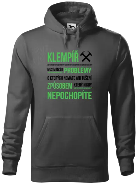 Pánská mikina Musím řešit problémy - klempíř