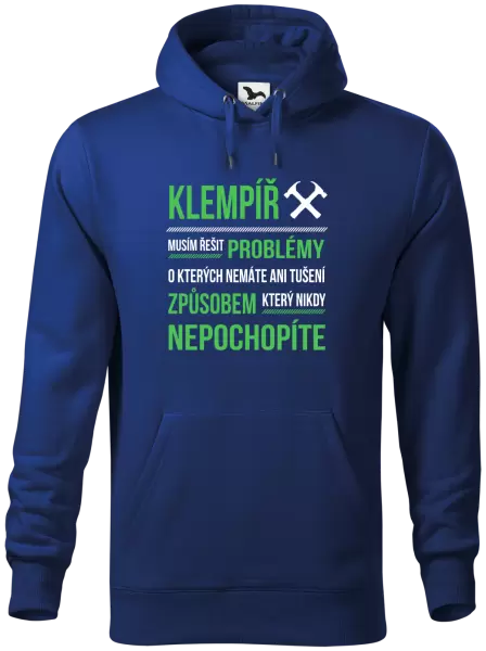 Pánská mikina Musím řešit problémy - klempíř