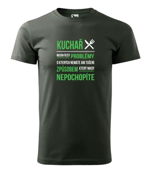 Pánské tričko Musím řešit problémy - kuchař