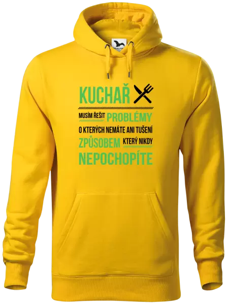 Pánská mikina Musím řešit problémy - kuchař