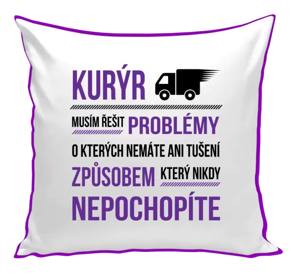 Polštář Musím řešit problémy - kurýr