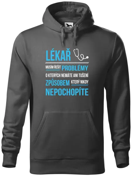 Pánská mikina Musím řešit problémy - lékař
