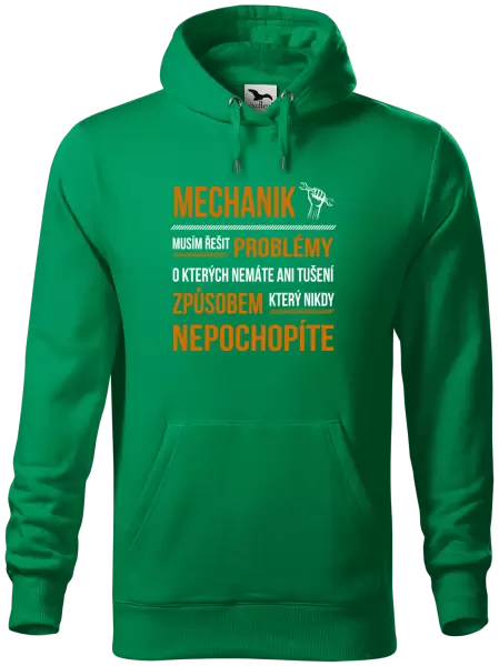 Pánská mikina Musím řešit problémy - mechanik