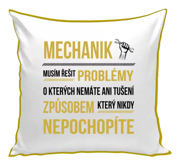 Polštář Musím řešit problémy - mechanik