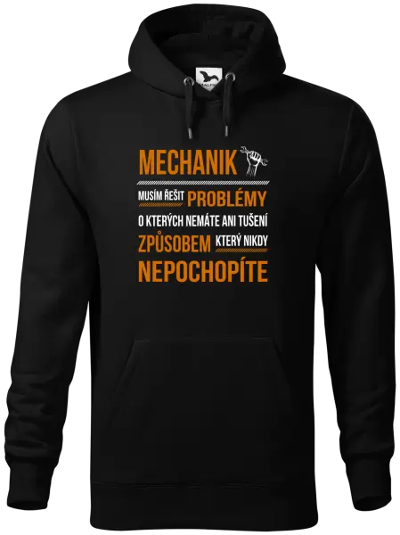 Pánská mikina Musím řešit problémy - mechanik