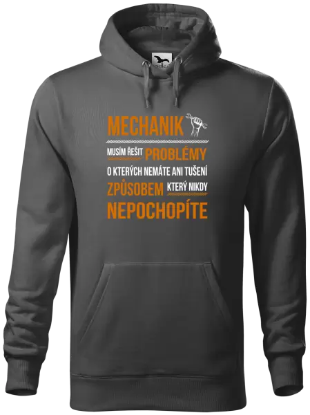 Pánská mikina Musím řešit problémy - mechanik