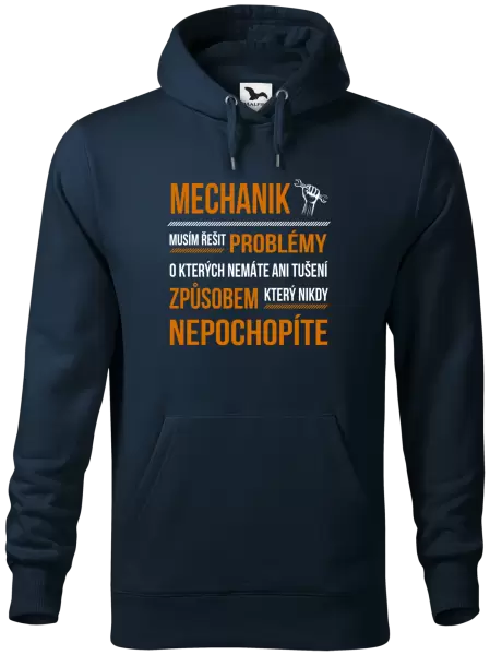 Pánská mikina Musím řešit problémy - mechanik