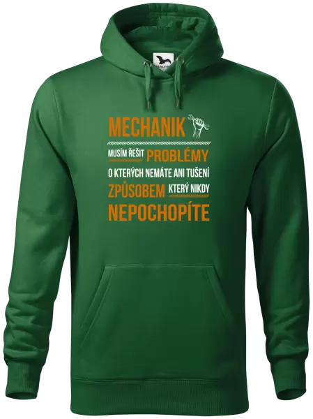 Pánská mikina Musím řešit problémy - mechanik