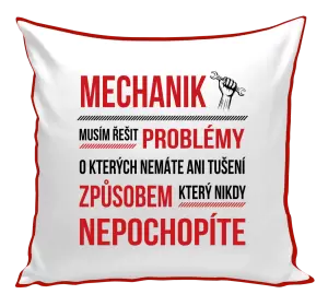 Polštář Musím řešit problémy - mechanik