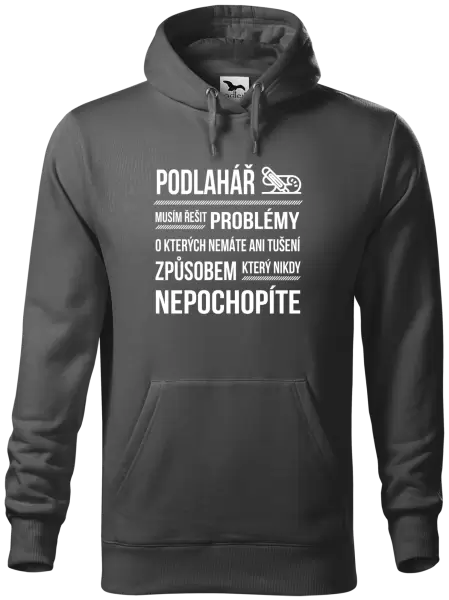 Pánská mikina Musím řešit problémy - podlahář