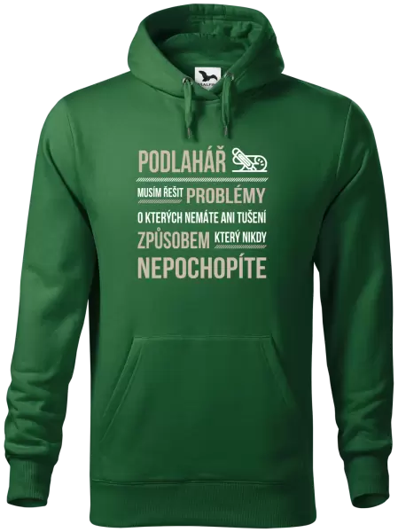 Pánská mikina Musím řešit problémy - podlahář