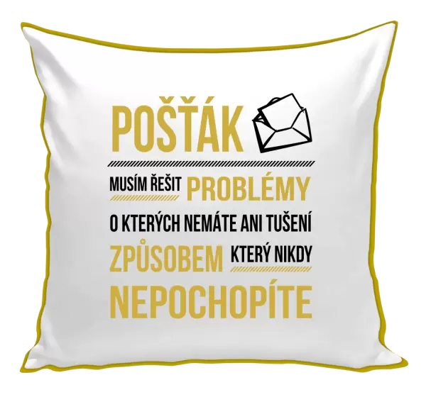 Polštář Musím řešit problémy - pošťák