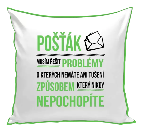 Polštář Musím řešit problémy - pošťák