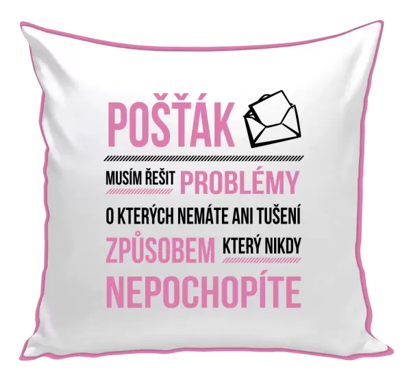 Polštář Musím řešit problémy - pošťák