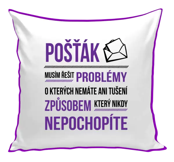 Polštář Musím řešit problémy - pošťák